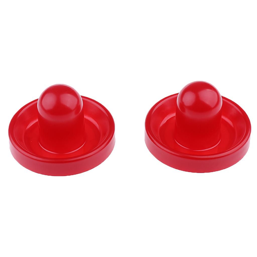 2x Set Of 2 Air Hockey Pushers And 4 Red Pucks (3 Sizes) -