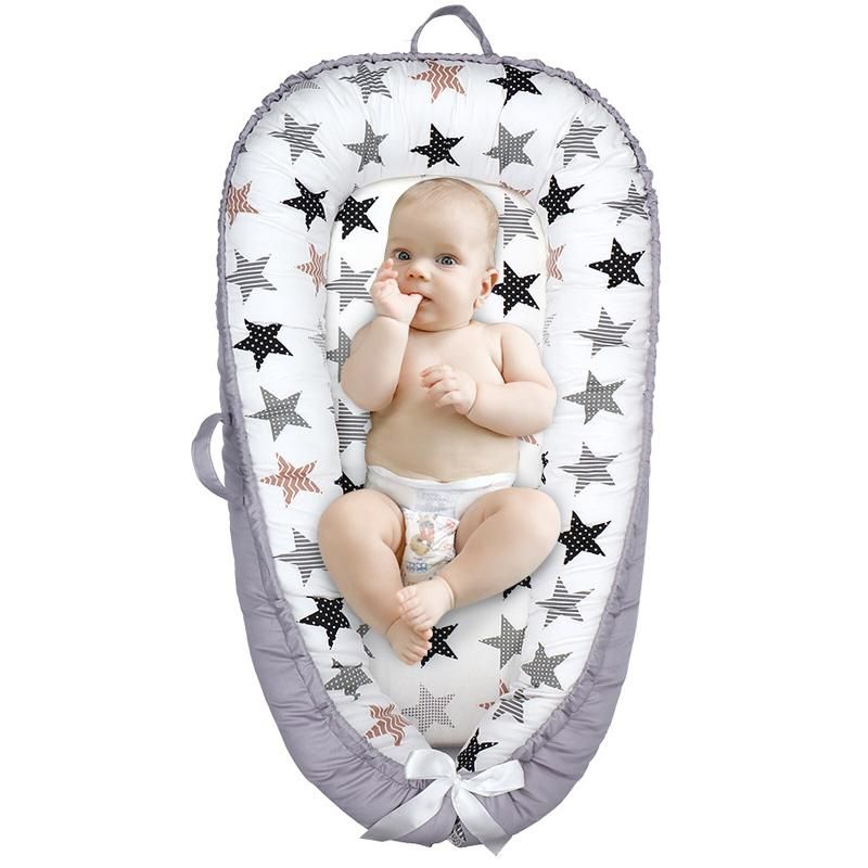 Portable Baby Lounger Breathable Cotton Newborn Nest