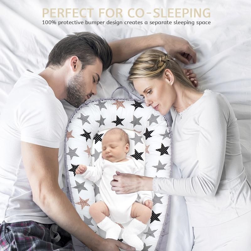 Portable Baby Lounger Breathable Cotton Newborn Nest