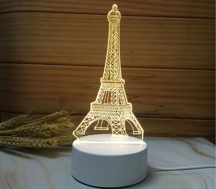 Led Night Light 3D Table Bedside Lamp Birthday Gift - Eiffel Tower