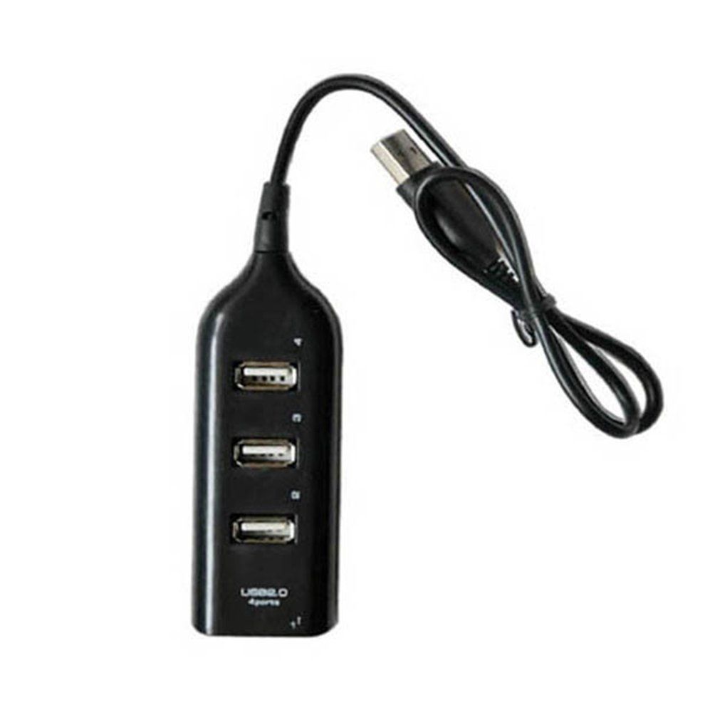 4 Ports High Speed HUBs Hi-Speed 4 Port USB 2.0 Multi HUB Splitter Expansion-Black