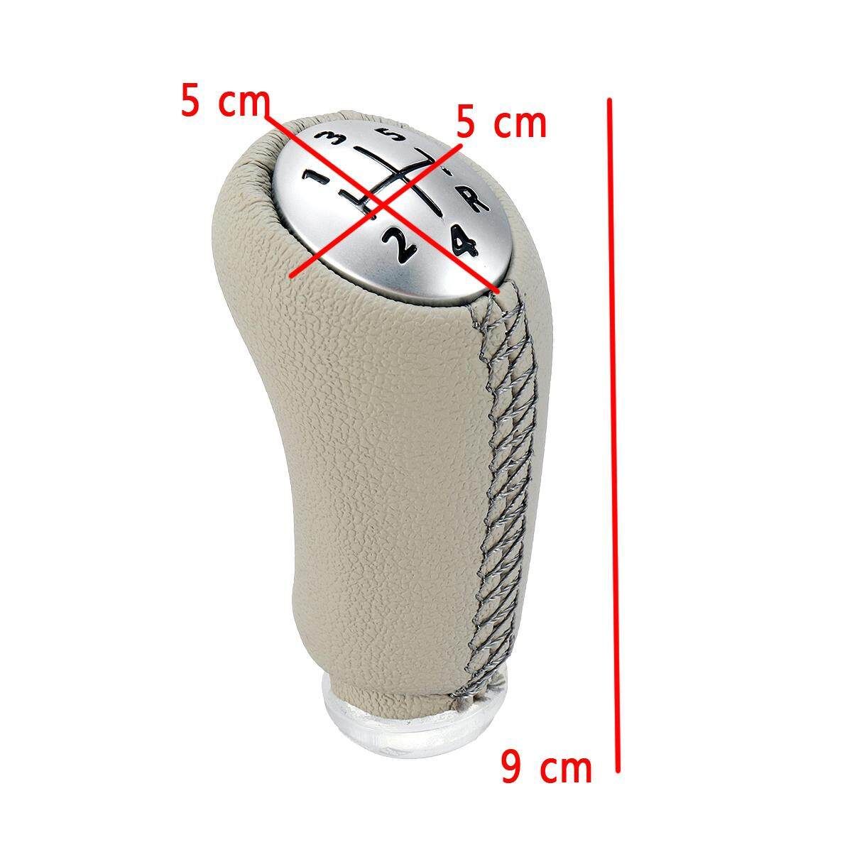 5 Speed Gear Knob For Renault Laguna Renault Clio III MK3 Megane Scenic MK2 Kangoo 03-09 Silver