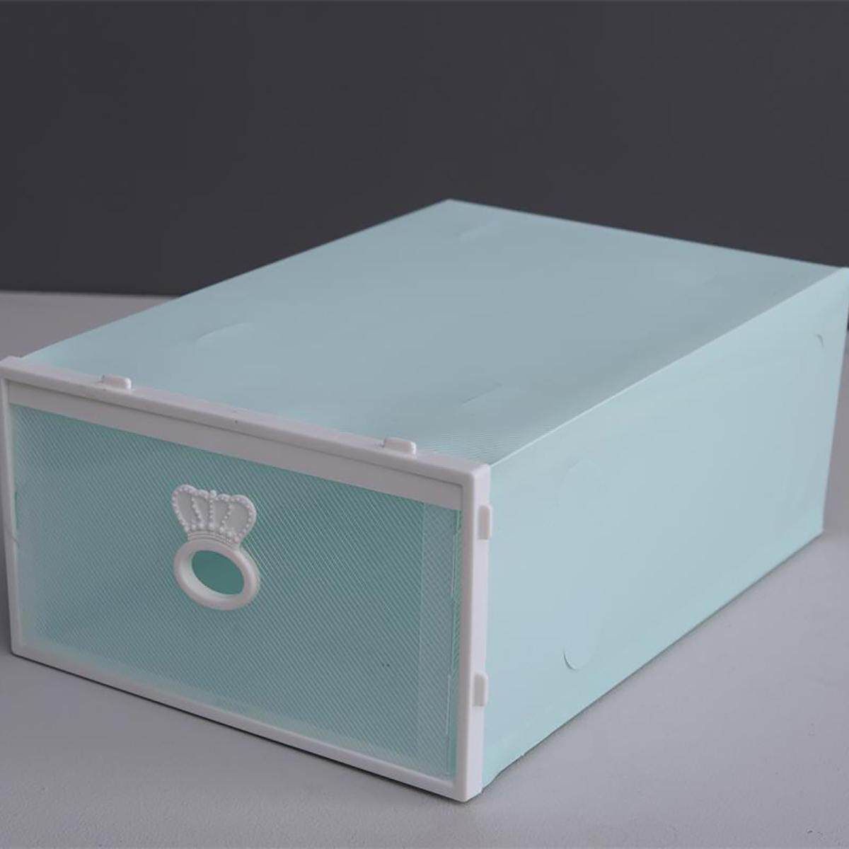 Drawer Shoe Box Storage Transparent Shoe Box Factory Direct Dustproof Thickening Storage Box Plastic Box Household Items Green