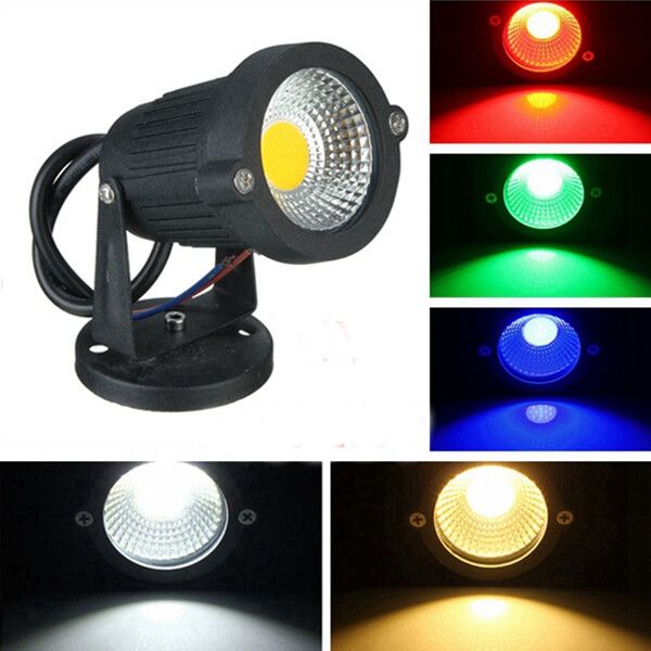 12W COB LED Waterproof IP65 Landscape Street Light Floodlight With Base 1100LM Aluminum Outdoor Garden Wall Yard Pond Lawn Lamp AC/DC12V Blue Light