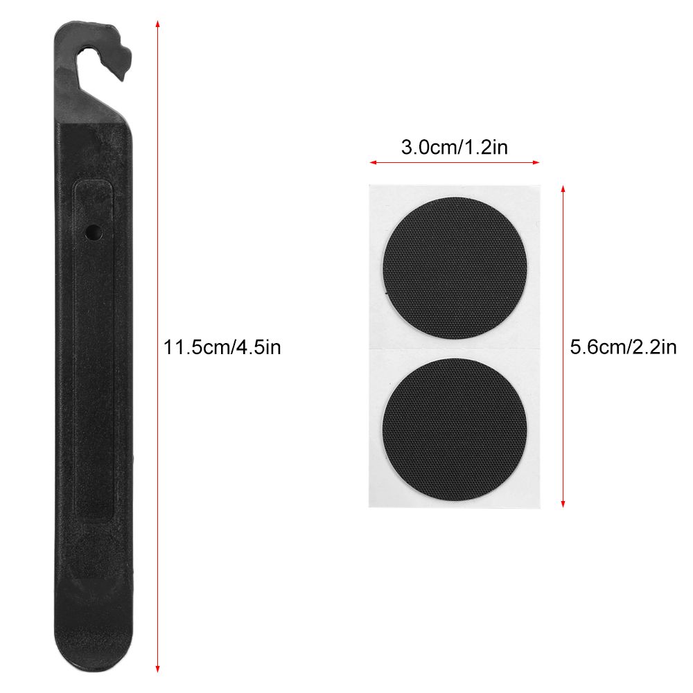 2pcs Bike Tube With Tyre Repair Tool Kits Pry Bar Glue- Free