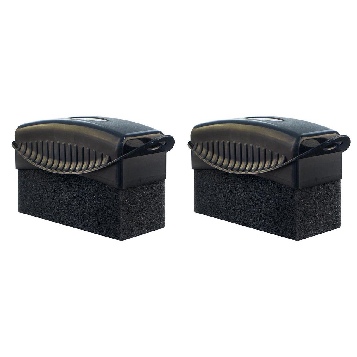 Tire Brush Tire Care Kit 2pcs Soft Applicator Pads with Lid for Waxing Black