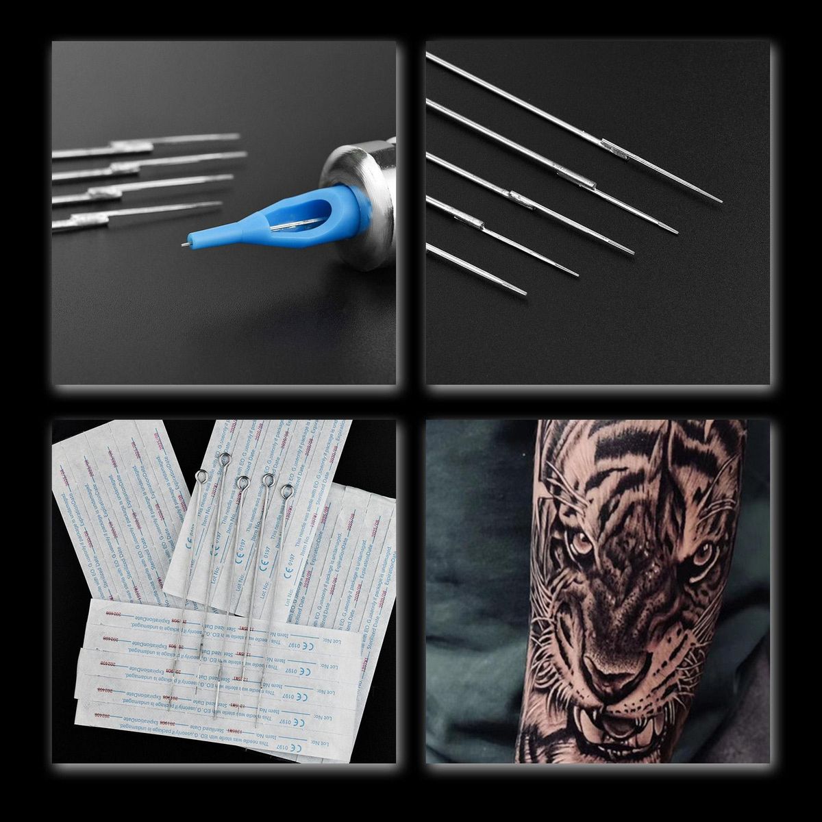 Atomus Tattoo Needles Set 100pcs Disposable Mixed Tattoo Needles Includes 1RL / 3RL / 5RL / 7RL / 9RL Tattoo Needles