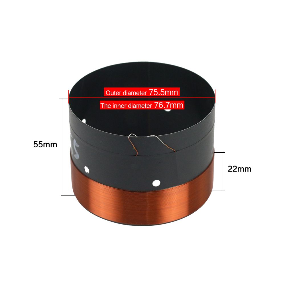 GHXAMP 75.5 Core Bass Voice Coil Black Aluminum With Sound