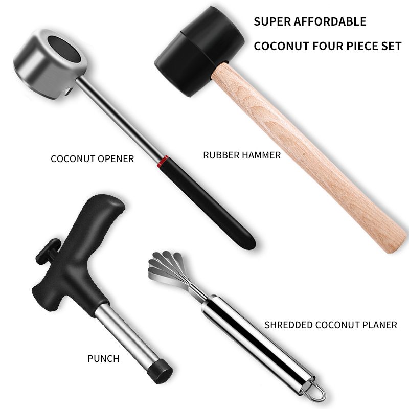 4Pcs Coconut  Opener Tool Stainless Steel Driller Cut Hole