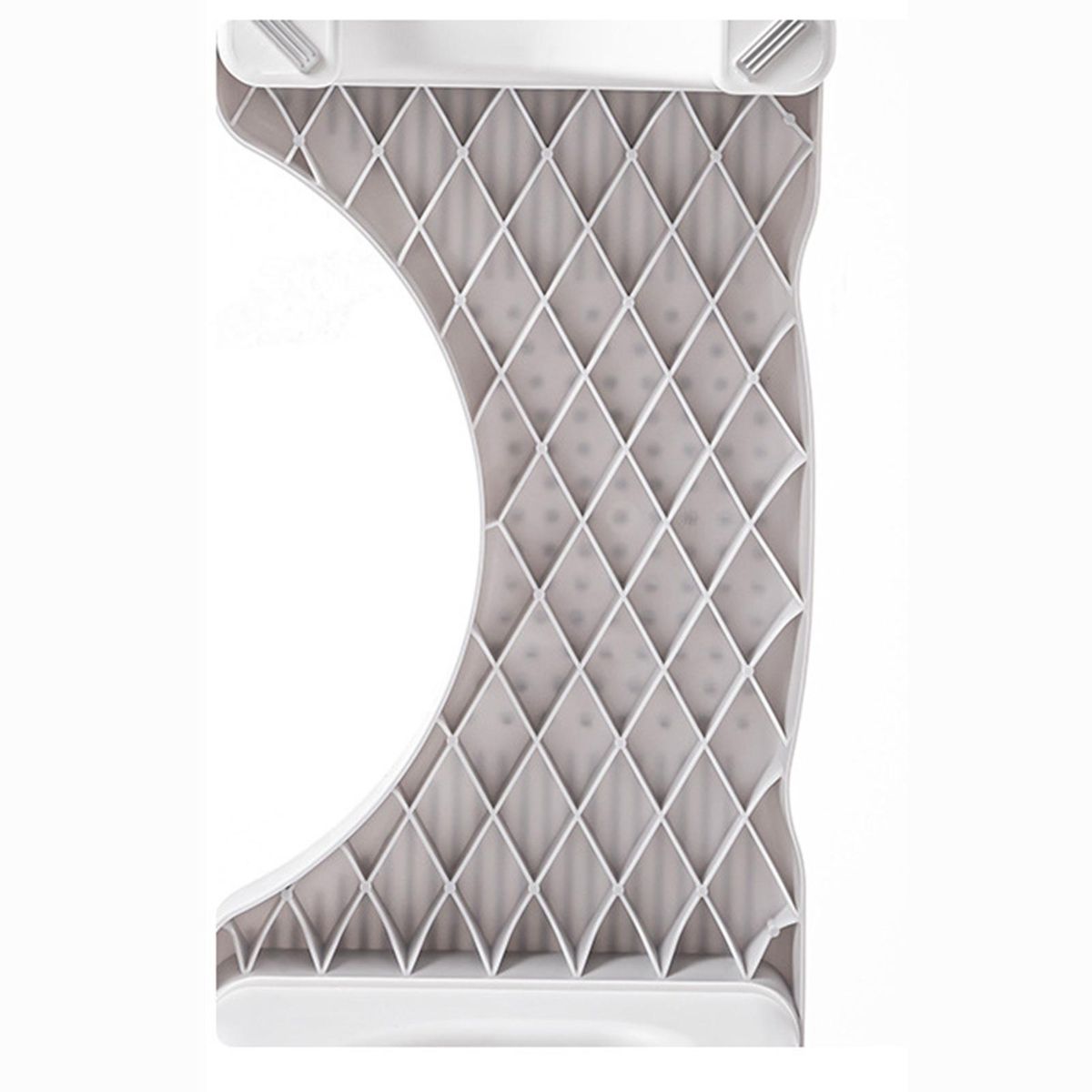 Non-slip Toilet Footstool Squatease Portable Non-slip Toilet for Ages Grey and White