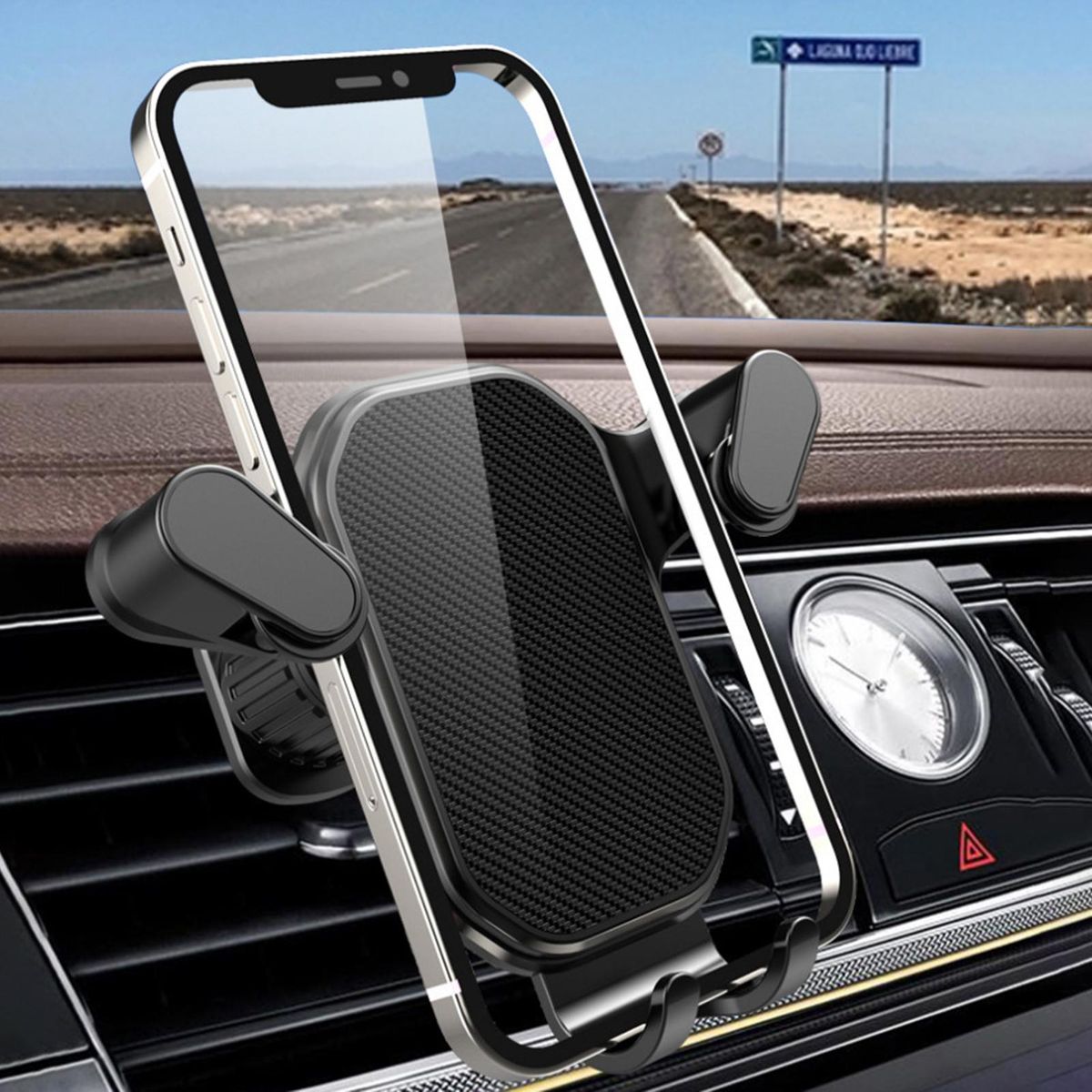 1 Set Car Phone Bracket Horizontal And Vertical Air Vent Phone Navigation Rack