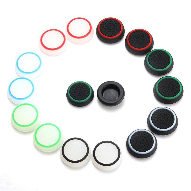 Replacement Joystick Thumbstick Cap Cover For PS2 PS3 PS4 XBOX 360 Controller Black+Blue Circle Blue