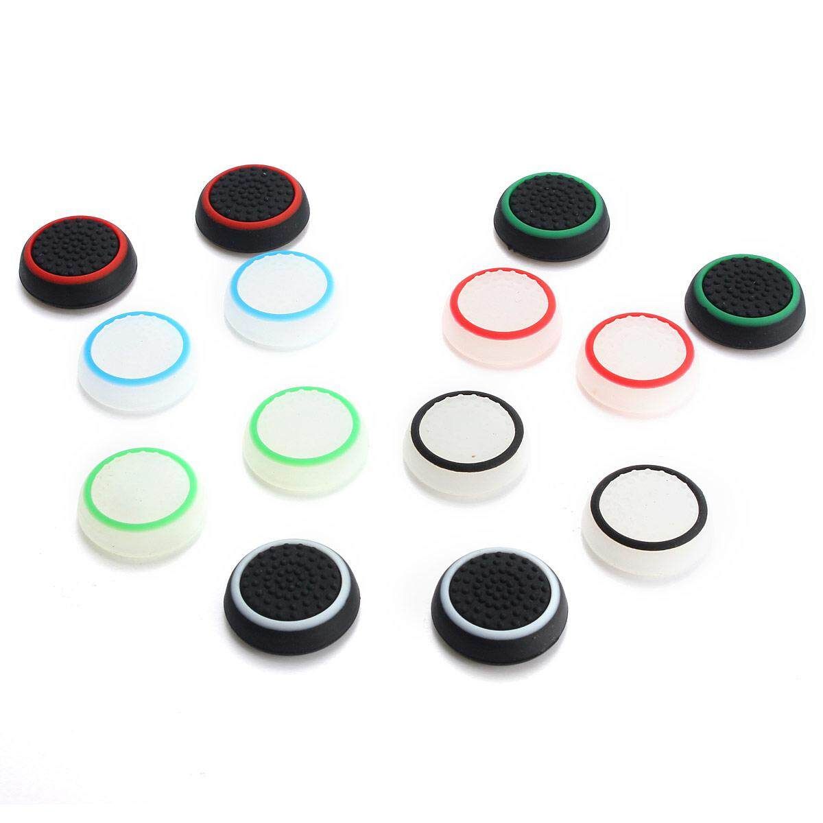 Replacement Joystick Thumbstick Cap Cover For PS2 PS3 PS4 XBOX 360 Controller Black+Blue Circle Blue