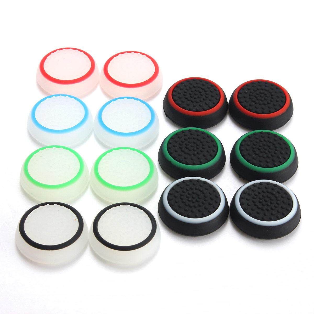 Replacement Joystick Thumbstick Cap Cover For PS2 PS3 PS4 XBOX 360 Controller Black+Blue Circle Blue