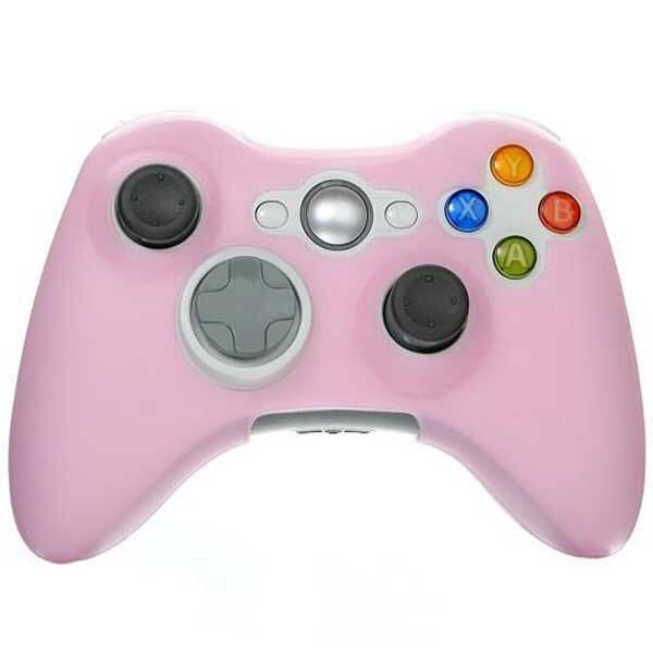 Silicone Skin Protector Case Cover For XBOX 360 XBOX360 Wireless Controller Pink