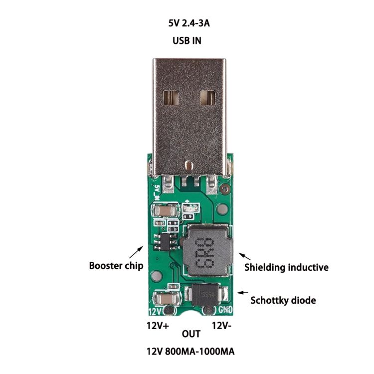 Mini DC-DC 12V To 5V Step Down Power Supply Module