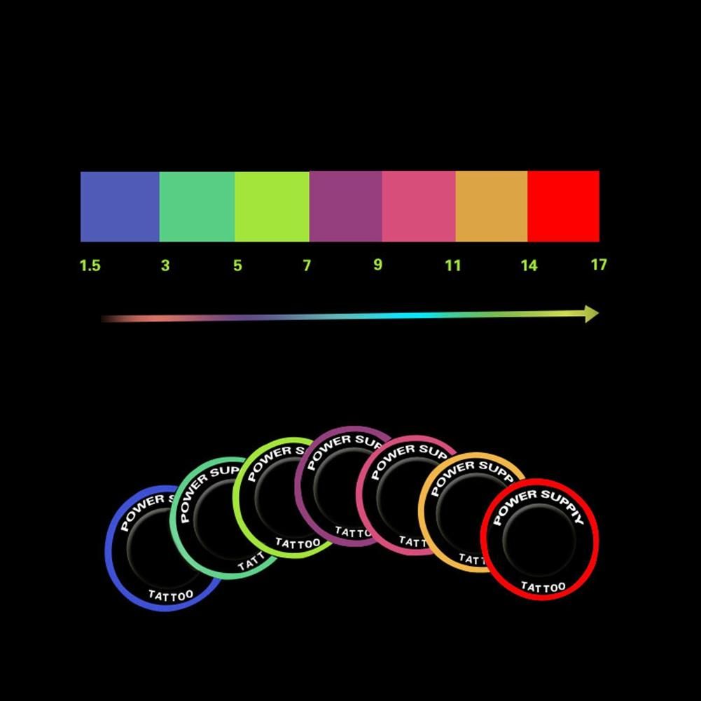 Tattoo Aurora Rainbow Power 7-Color Flash Power Without Foot Pedal One Key To the Machine Power US Plug