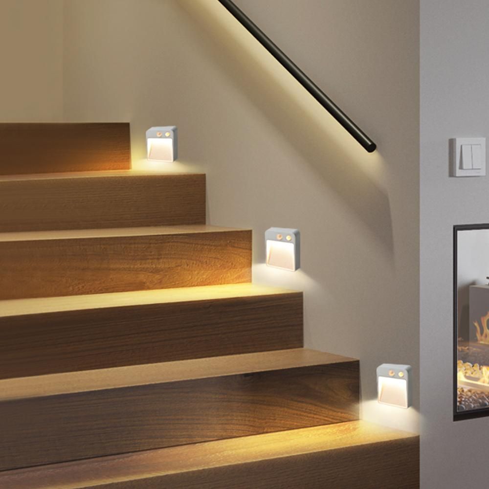 LED Sensor Lamp Dual Induction PIR Motion Sensor Cabinet Lights Magnetic Wireless Wall Lamp Closet Stairs Step Night Light-