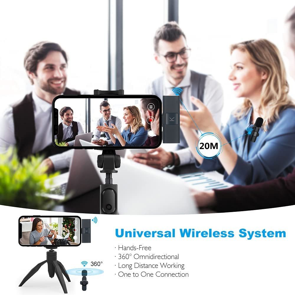 Camera Wireless Lapel 2 Lavalier Microphone