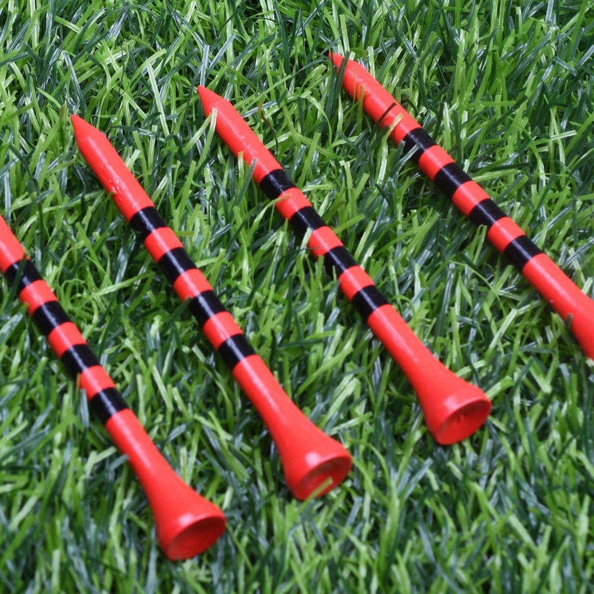 20Pcs Golf Pins 7083mm Driving Range Golf Practice Tee Red