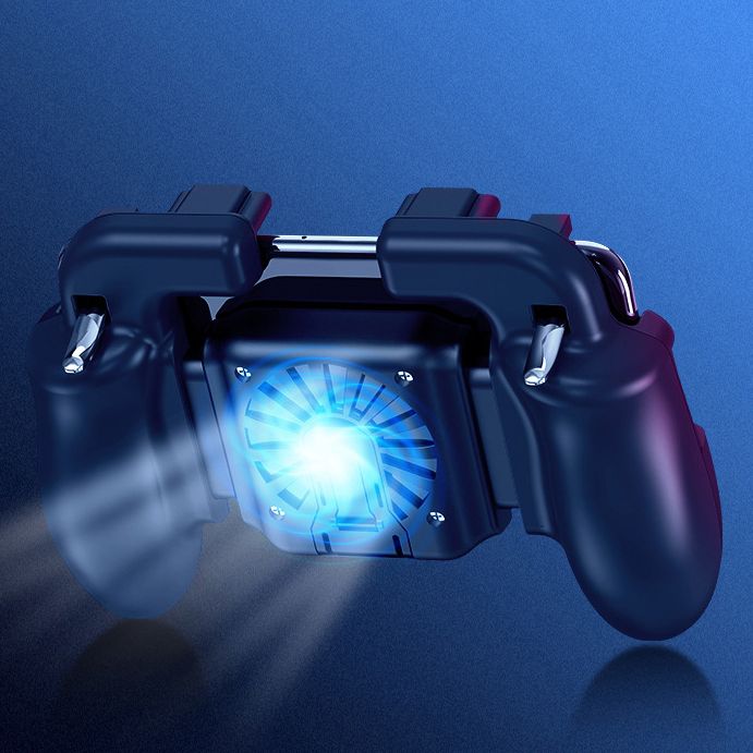 Gaming Grip With Portable Charger Cooling Fan For PUBG