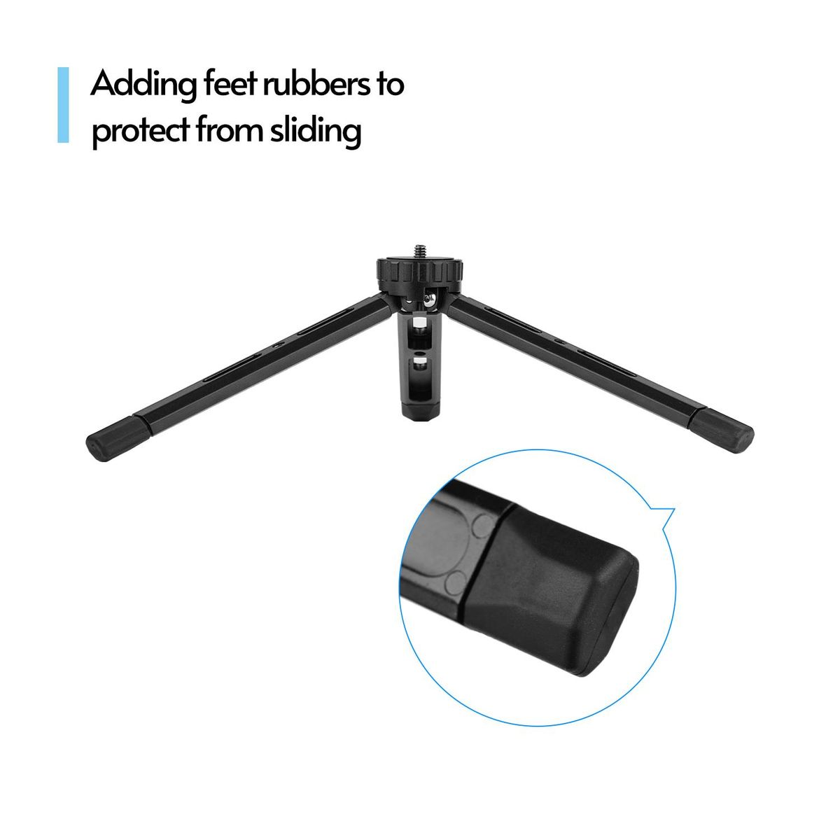 Tabletop Folding Tripod Aluminum Alloy With 1/4 Screw Mount Function Leg Design for DSLR Camera Smartphone LED Light Stabilizer Max. Load 15KG