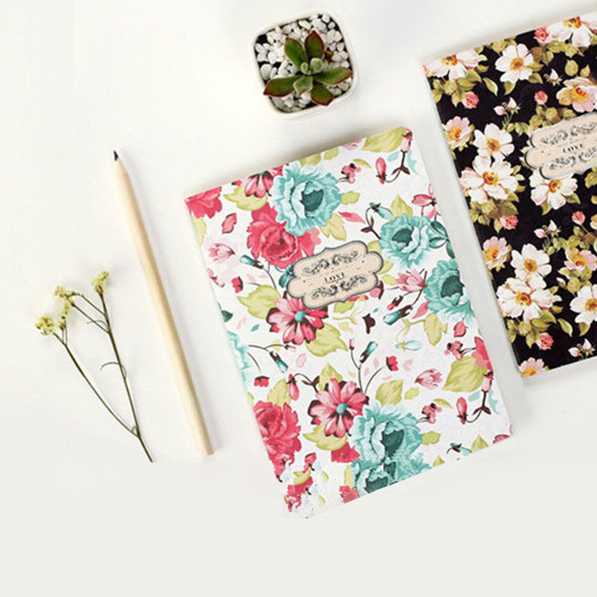 Carnet Cahier Bloc De Note Feuille Papier Kraft Memo Agenda Journal Fleur Motif 13*18cm