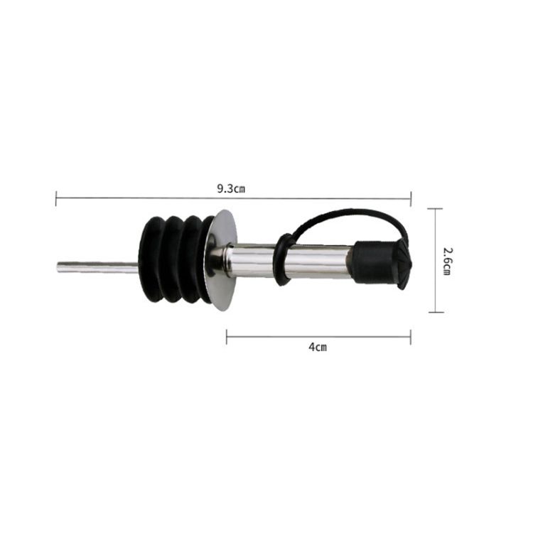 5 PCS Glass Bottle Stopper Black Hat Straight Mouth