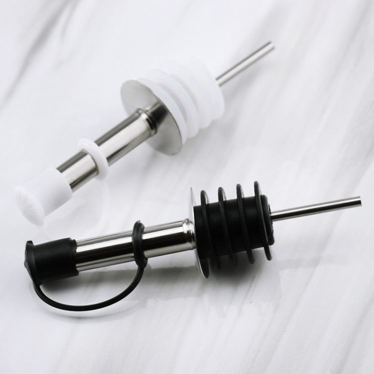 5 PCS Glass Bottle Stopper Black Hat Straight Mouth