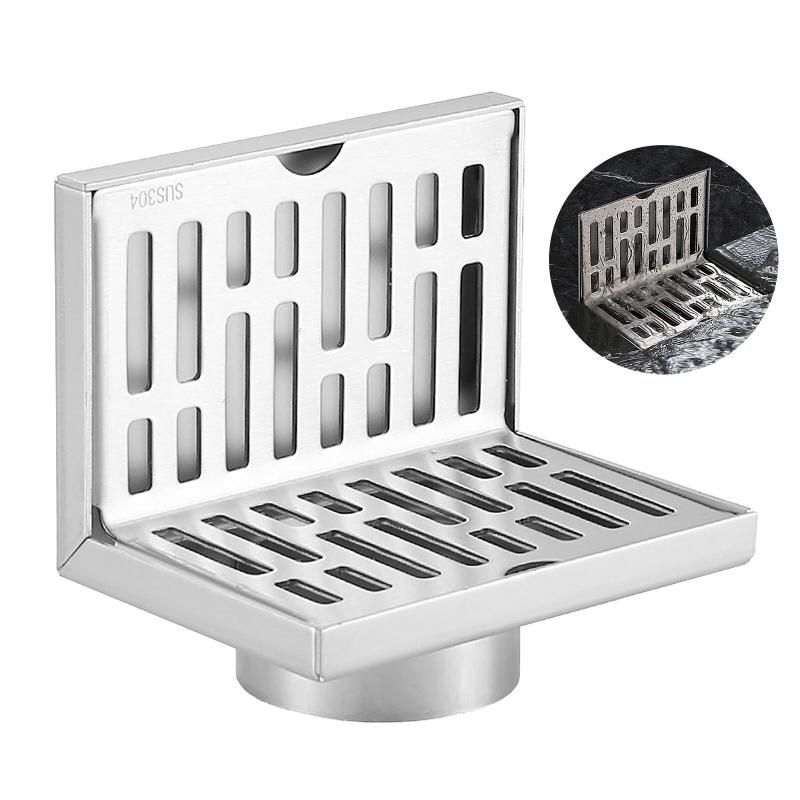 Wall Side Floor Drain Corner Stainless Steel L-Shaped Drain