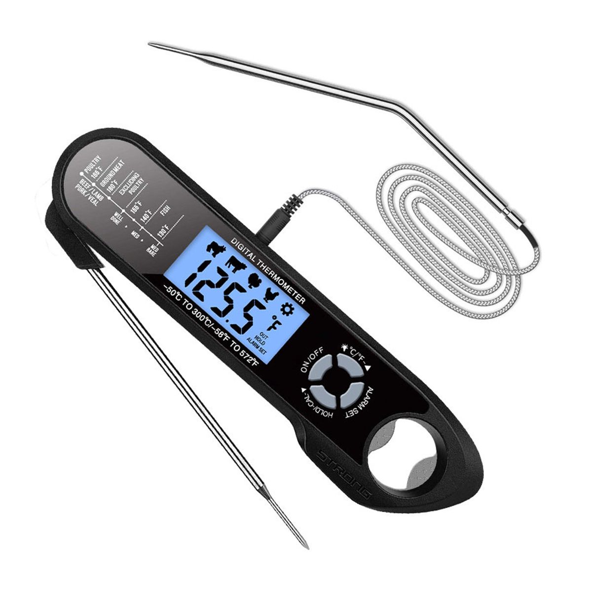 2 In 1 Dual Probe Instant Read Food Meat Thermometers For