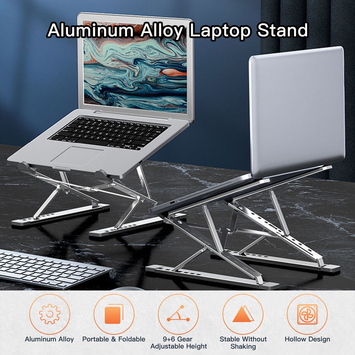 Portable Laptop Stand Ergonomic Aluminum Alloy Laptop Riser