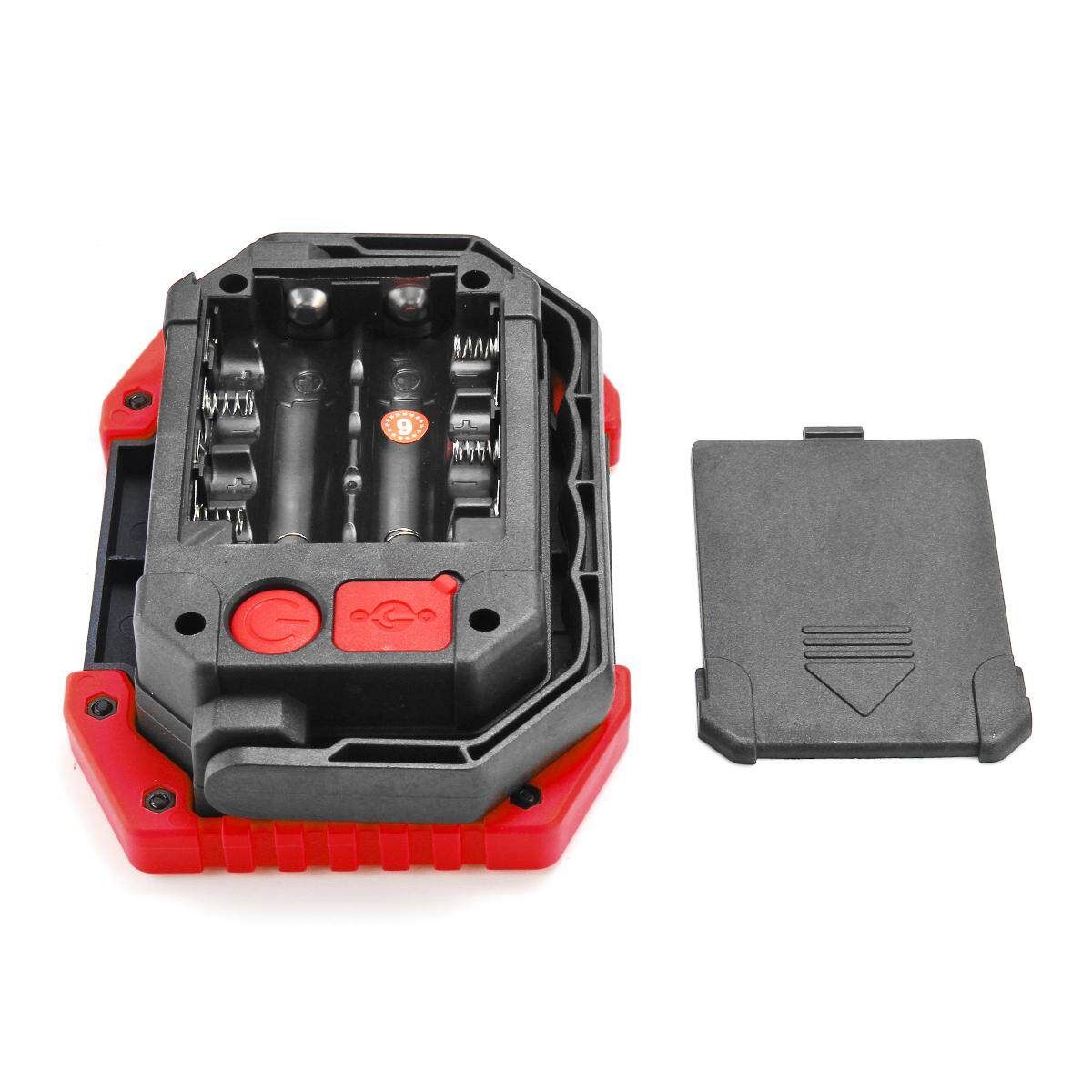 2 COB 120W 3000LM Rechargeable Portable Waterproof LED Flood Lights Work Light For Outdoor Emergency Car Repairing And Job Site Lighting Red