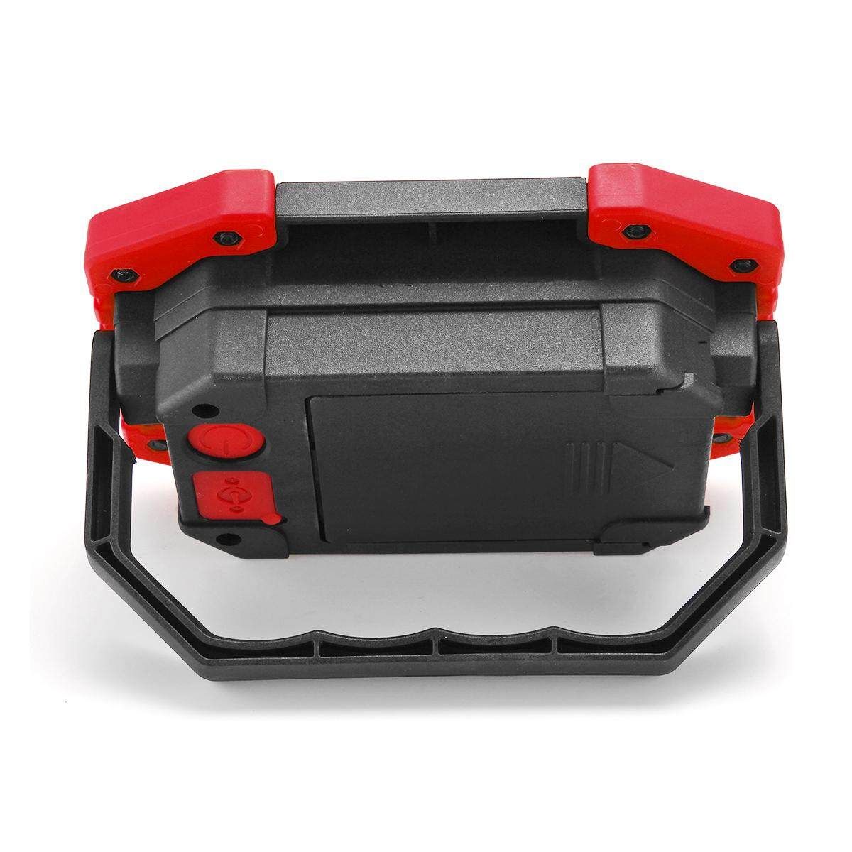2 COB 120W 3000LM Rechargeable Portable Waterproof LED Flood Lights Work Light For Outdoor Emergency Car Repairing And Job Site Lighting Red
