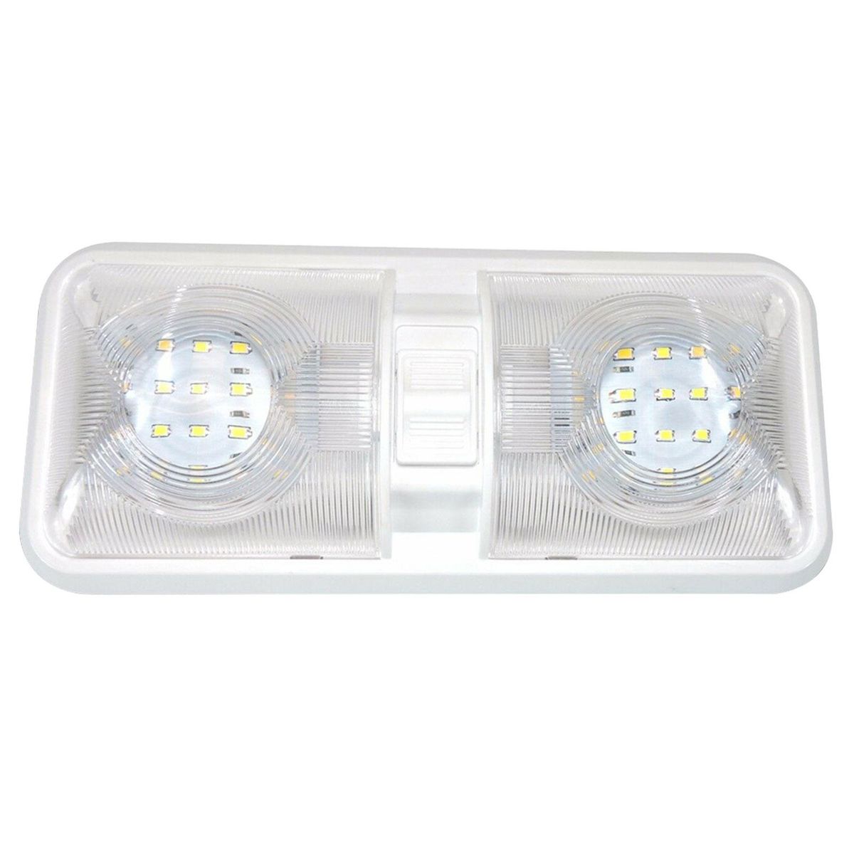12V RV LED Light Square Double Dome Light For Trailer RV Marine