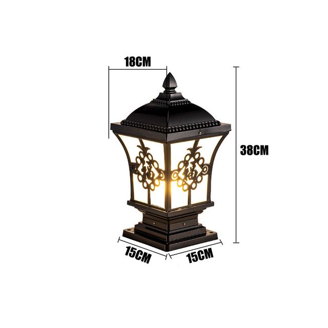 Electricity Style Column Head Lamp Outdoor Fence Garden