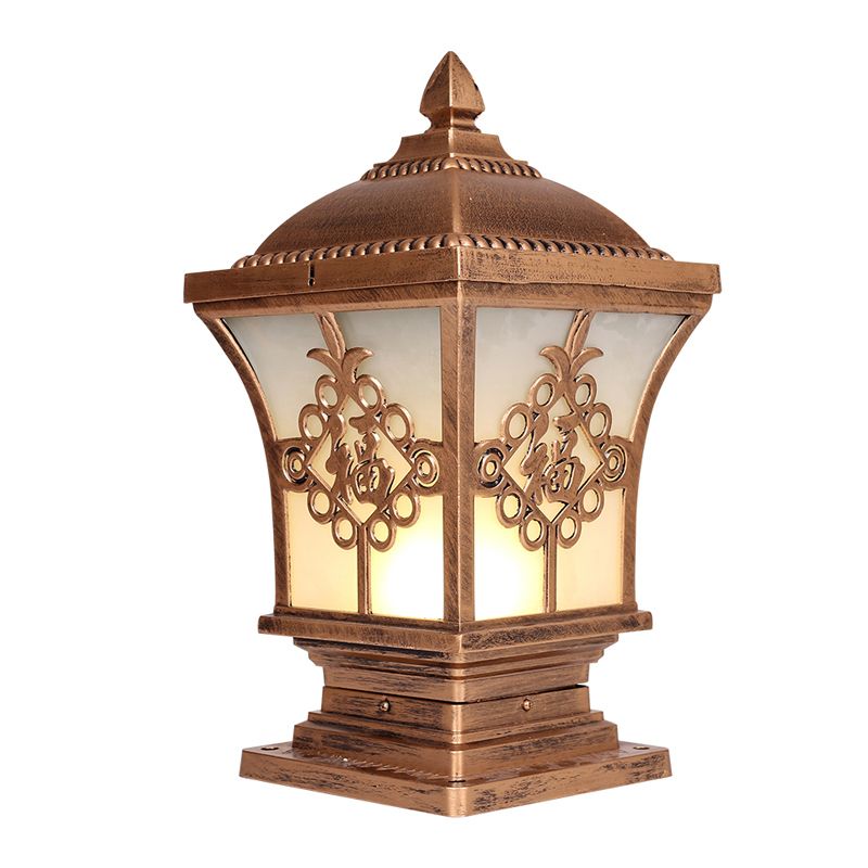 Electricity Style Column Head Lamp Outdoor Fence Garden