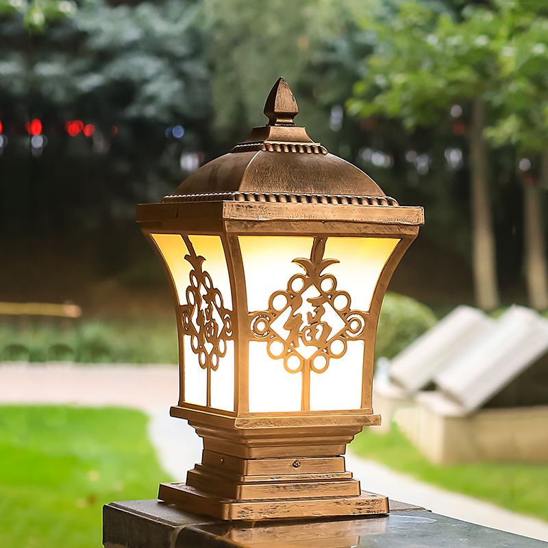 Electricity Style Column Head Lamp Outdoor Fence Garden