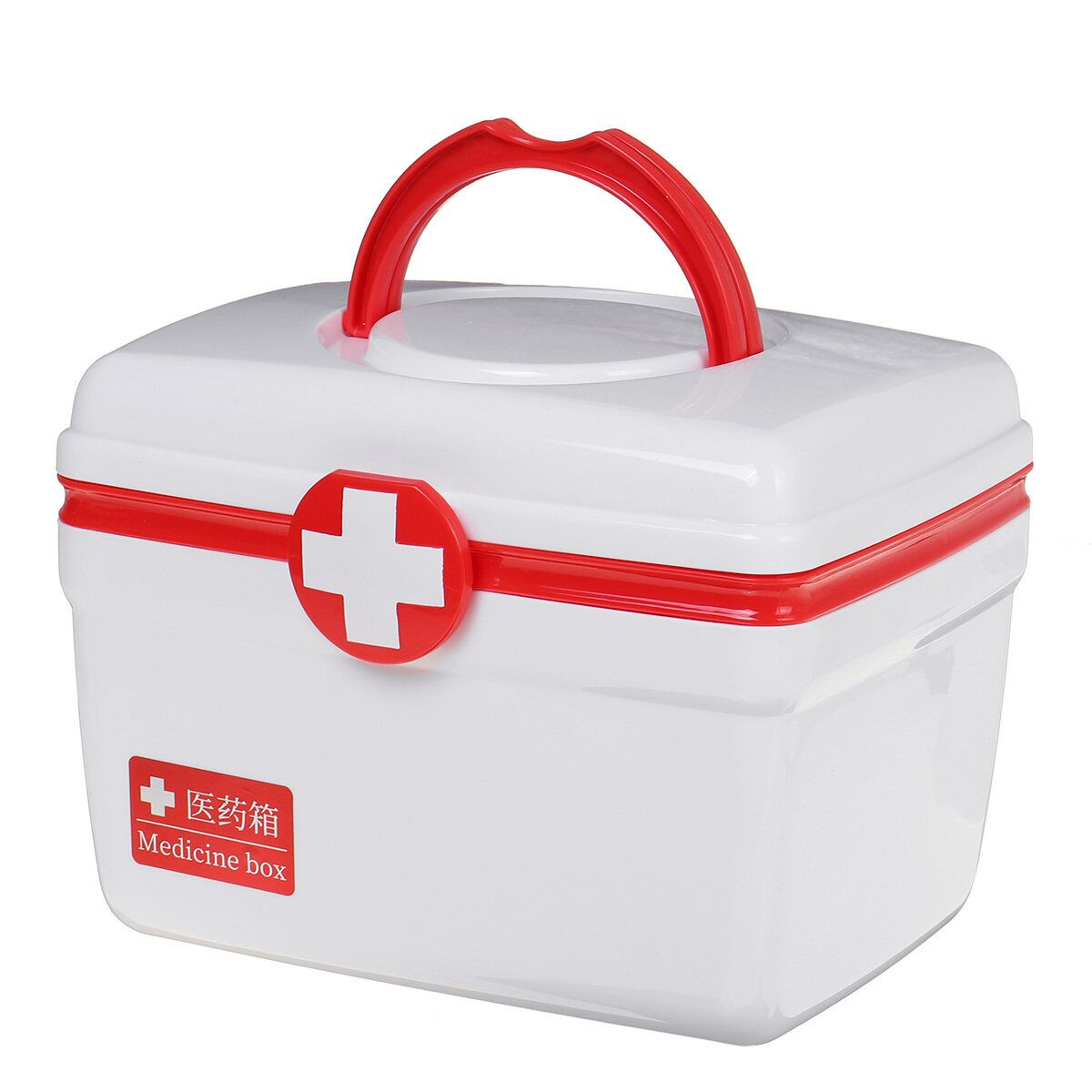 Medicine Box Family Cases Plastic L Storage Box Small Red