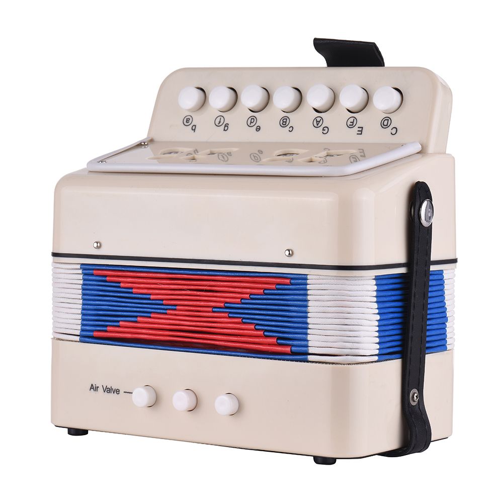 Mini 10-Button Kids Accordion Toy Supports Bass Chords 14