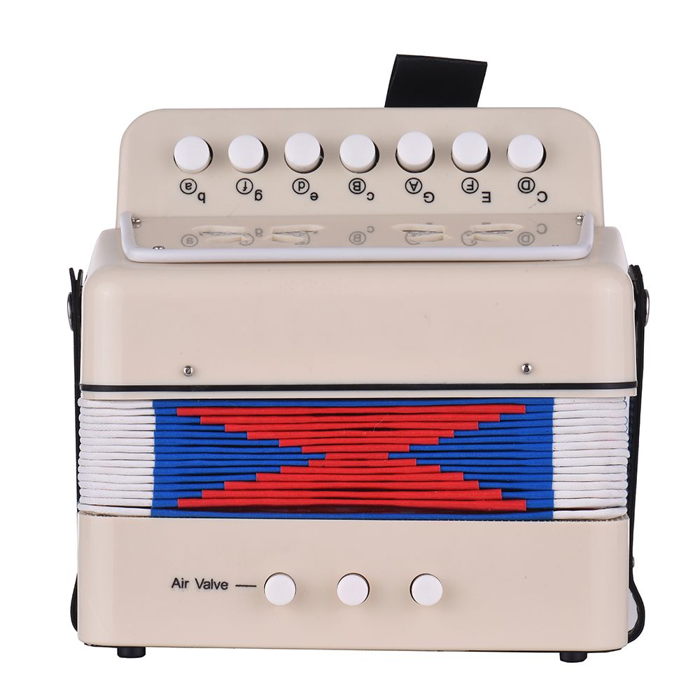 Mini 10-Button Kids Accordion Toy Supports Bass Chords 14