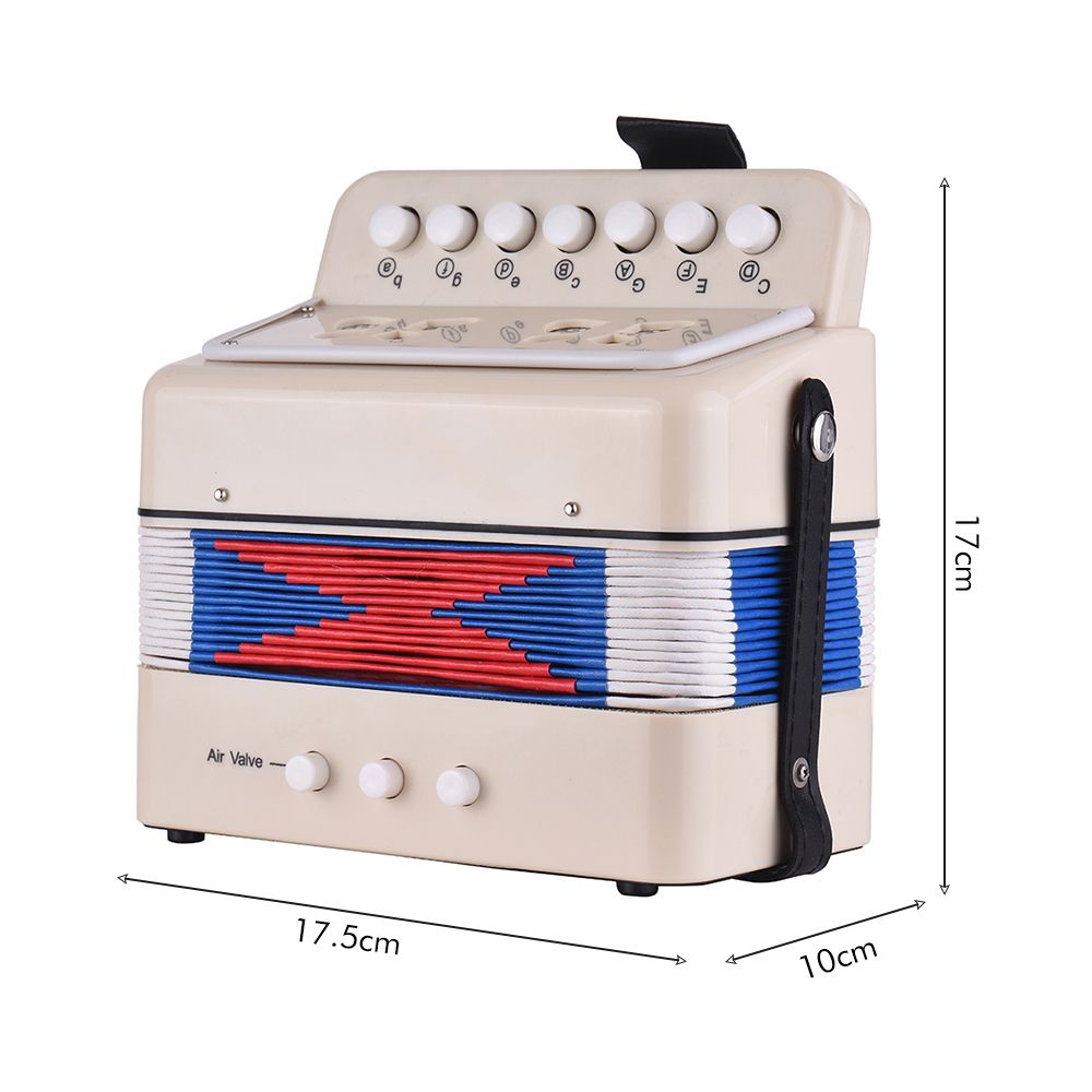 Mini 10-Button Kids Accordion Toy Supports Bass Chords 14