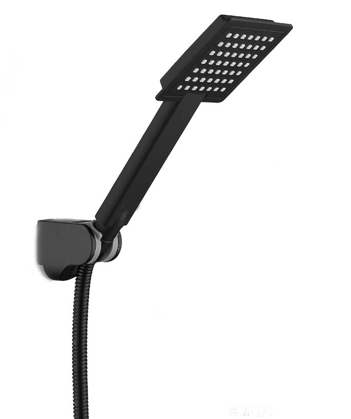 3 Function Luxury Black Shower Head Removable Hand Held Rainfall Spray Shower Head Set For Bathroom Matte Black TH912