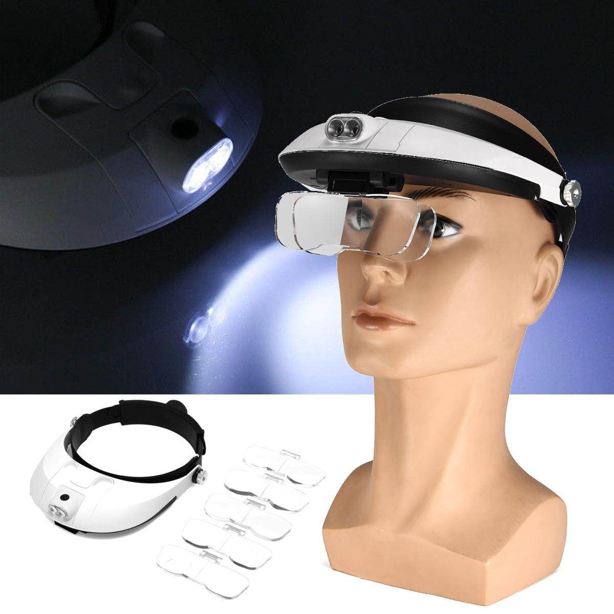 Dentist Loupes Dental Magnifier Surgical Binocular Glass Head Light Led