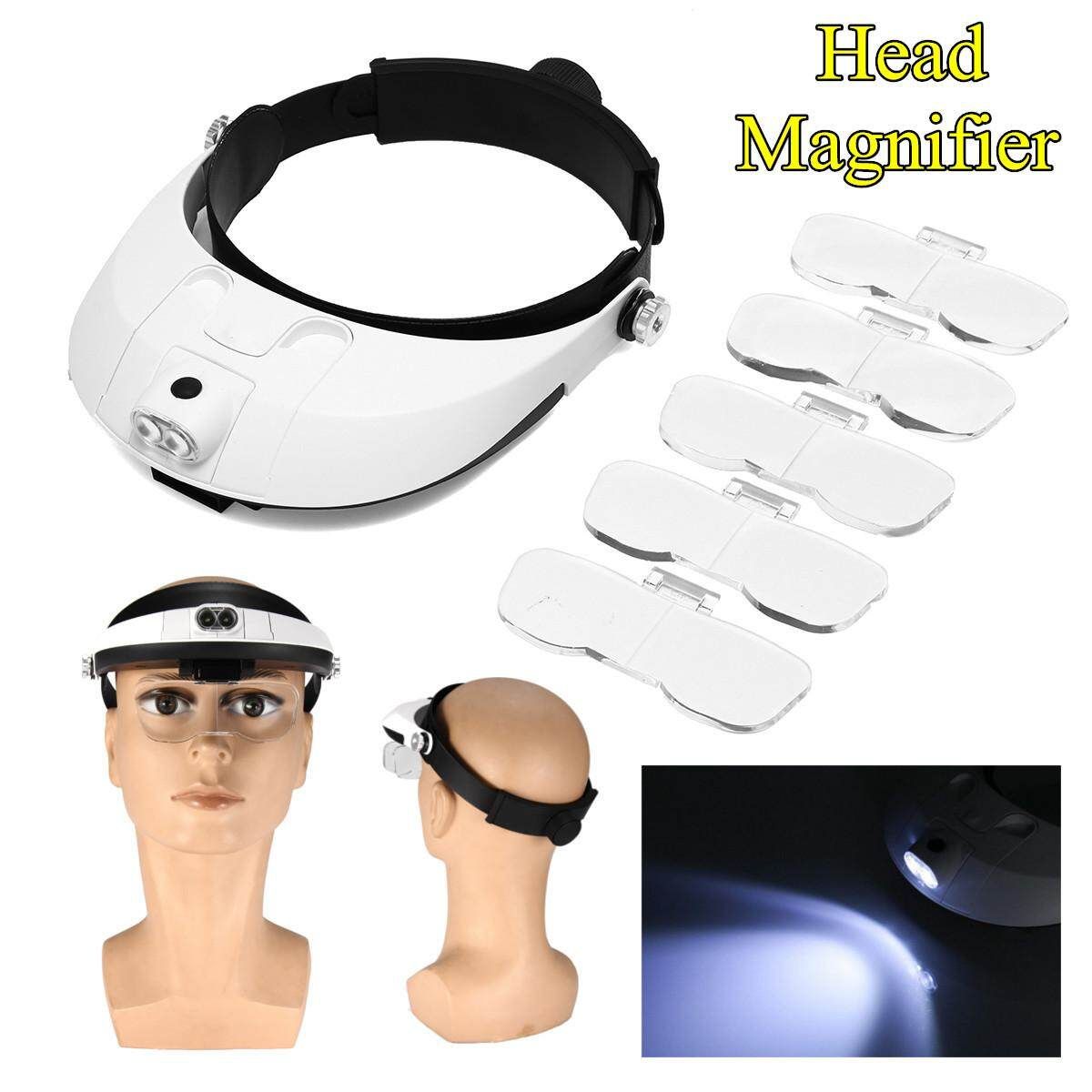 Dentist Loupes Dental Magnifier Surgical Binocular Glass Head Light Led
