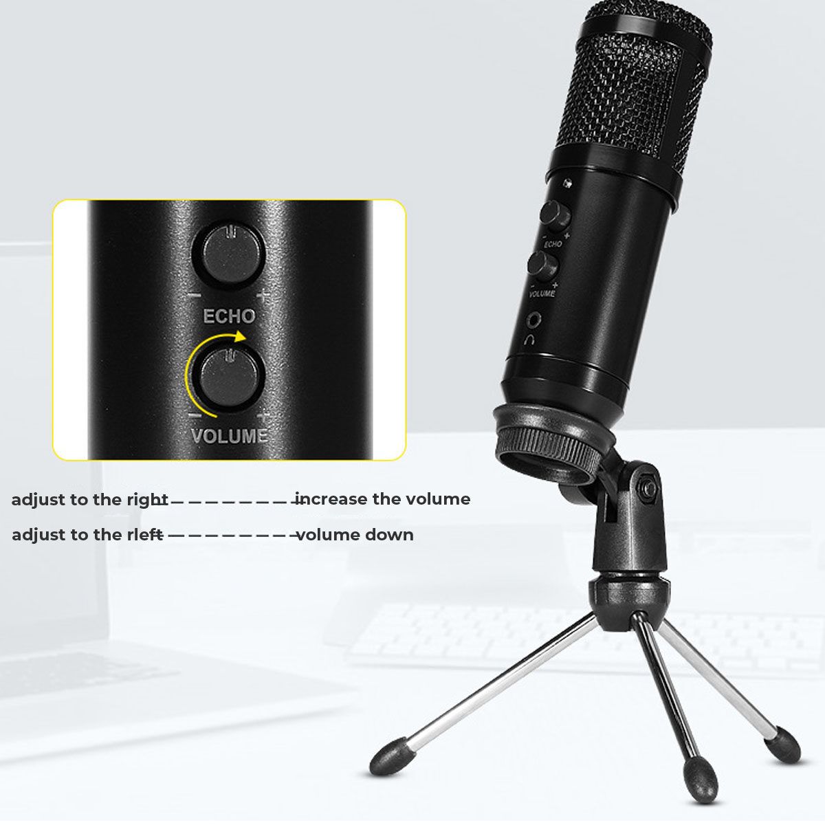 BM800 Studio Recording Condenser Podcast Kaorake Microphone Mic Kit Set Bm800 Professional Usb Radio Desktop For Pc Computer Black