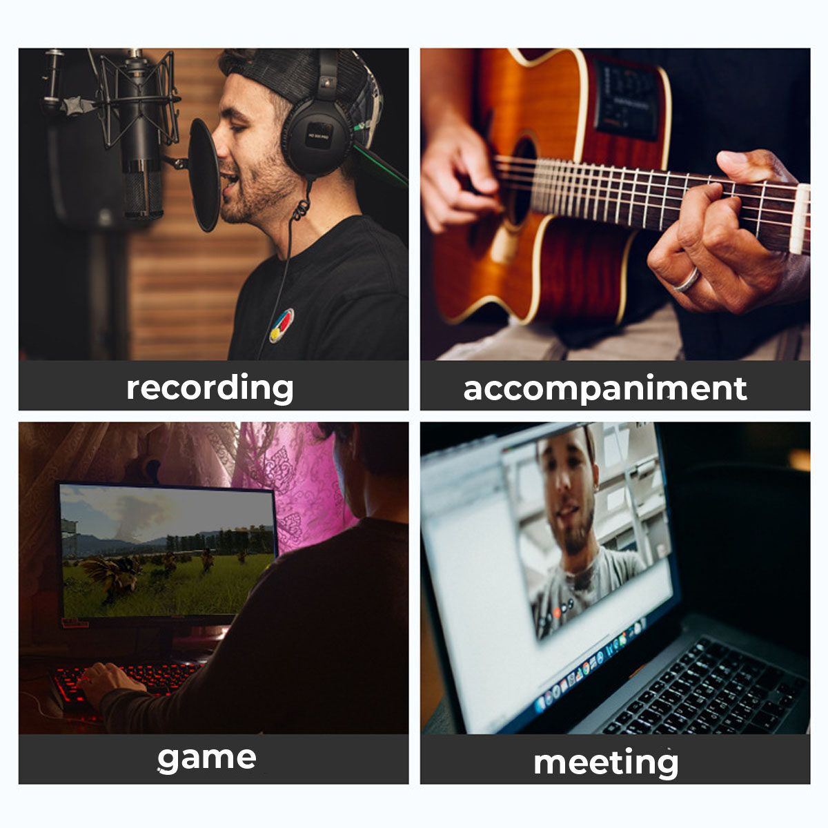 BM800 Studio Recording Condenser Podcast Kaorake Microphone Mic Kit Set Bm800 Professional Usb Radio Desktop For Pc Computer Black