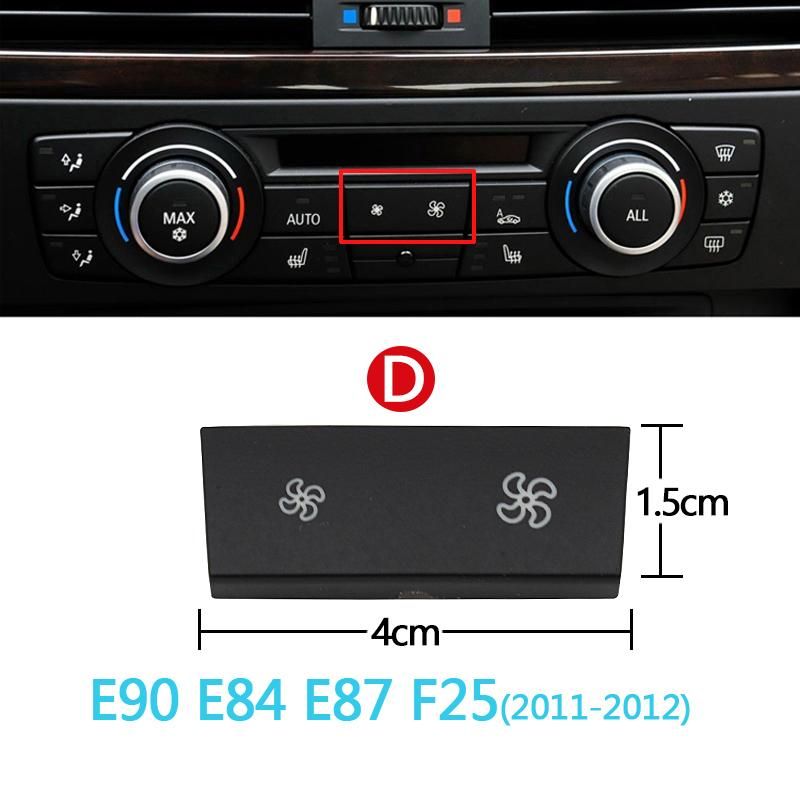 Dashboard Air Conditioner Fan Wind Volume Button Capes For BMW 1 2 3 4 X1 X3 X5 X6 Series F20 F30 F35 F80 F25 F26 E70 E84 E90