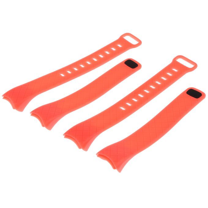 2 Pieces Replacement Wristband Strap For CB608 Smart Heart Rate Orange