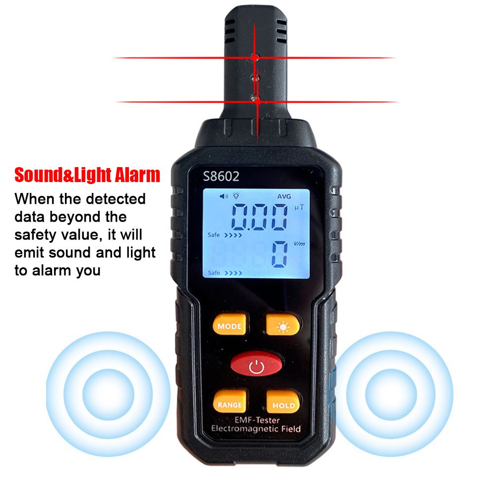 Handheld 3-in-1 Digital Radiation Dosimeter Electric Field